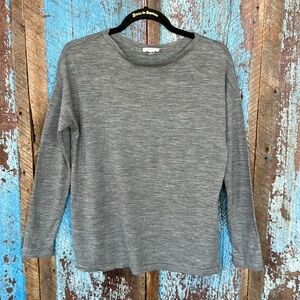 J. Jill 100% Merino Wool Gray Sweater